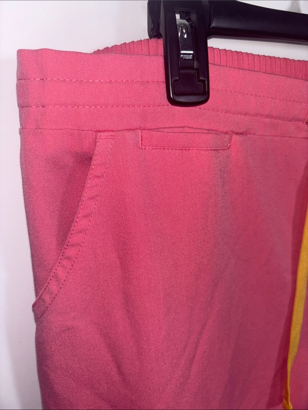 Pink Drawstring Cargo Scrub Pants - Picture 7 of 10